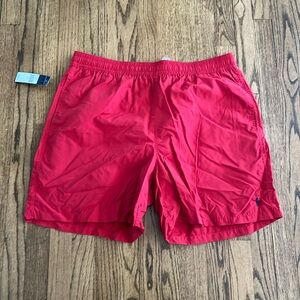 Polo by Ralph Lauren Red Swim Trunk 1xl New with tag